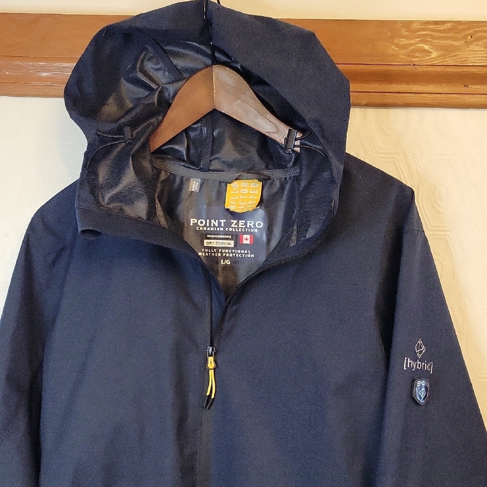 Point Zero Navy Raincoat with Yellow Details